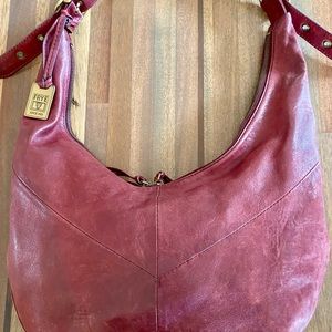 Frye Leather Hobo Bag Distressed Leather